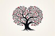 © AI Visual Vault - Illustration of a heart-shaped tree covered in vibrant red hearts created with Generative AI technology