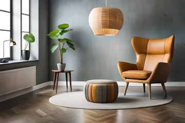 modern living room with chair