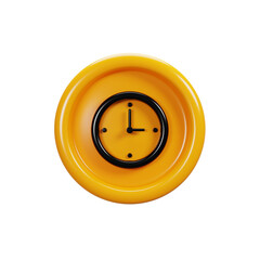 Fototapete - 3d rendering clock sign icon. User interface icon concept