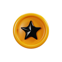 Fototapete - 3d rendering favorite sign symbol icon. User interface icon concept