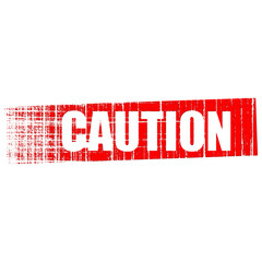 Wall Mural - caution stamp illustration