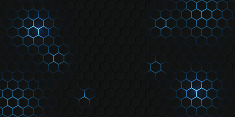 Wall Mural - geometric abstract background of innovation technology concept. vector illustration hexagon pattern,