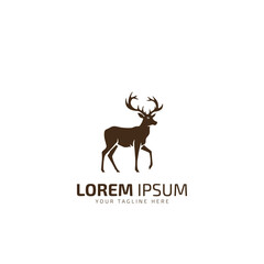 Poster - deer logo icon vector illustration