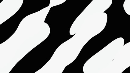 Poster - Close up animation of black and white pattern of round geometric shapes.