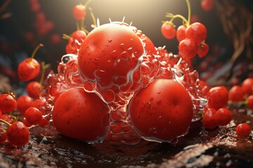 red currant berries, Generative AI