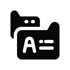 Poster - answer solid icon. vector icon for your website, mobile, presentation, and logo design.