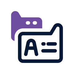 Poster - answer dual tone icon. vector icon for your website, mobile, presentation, and logo design.