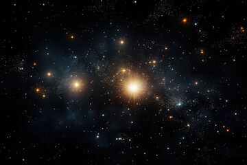 Aufkleber - A cluster of stars forming a beautiful celestial pattern. Generative Ai.