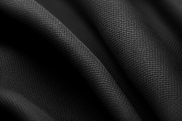 Poster - A close up view of a black fabric. This versatile image can be used for various design projects.