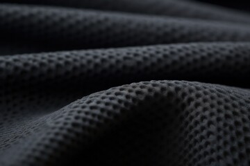 Poster - A close up shot of black fabric. This versatile image can be used for various projects and designs.