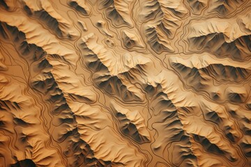 Poster - A close up view of a detailed map depicting a mountain range. This image can be used for educational purposes or in travel-related content.