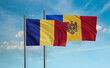 Moldova and Romania flag