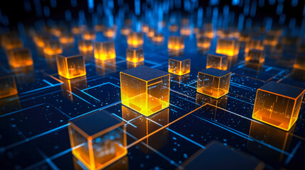 Poster - abstract technology background. High tech concept