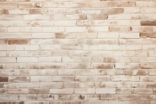 Old Brick Wall Background Texture With Cream Color
