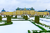 Fototapeta  - View of Drottningholm Palace near Stockholm in Sweden in winter.