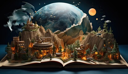 In this book's fantasy world, reading ignites boundless creativity and education blends with imagination, forging a realm of enchantment