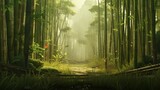 Fototapeta Sypialnia - bamboo forest ai generated.