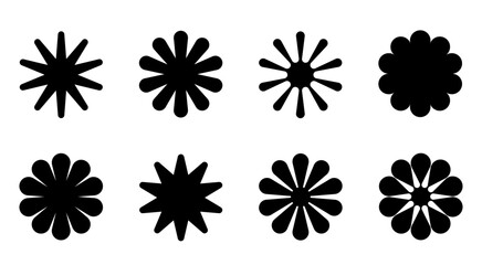 Wall Mural - Set of decorative shapes. Simple design elements. Ornamental figures