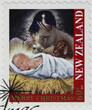 Jesus baby on New Zealand postage stamp