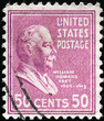 US President William Howard Taft on vintage postage stamp