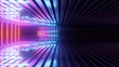 3d render. Abstract futuristic neon background. Empty room inside the virtual space, illuminated with ultraviolet light