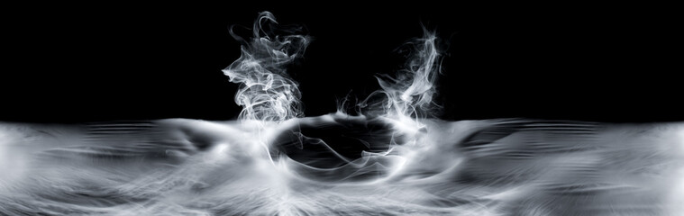 Wall Mural - real smoke exploding and swirling outwards. dramatic smoke or fog effect for spooky halloween or oth