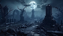 Fear Death Grave Cemetery Background Moon Horror Halloween Tomb Dark Dead Night Evil