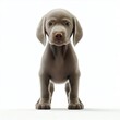 Weimaraner Pup's Irresistible Whiskers: Furry Serenity, Generative AI