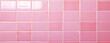 © PETR BABKIN - pink ceramic tiles for bathroom interior, wallpaper for your design. Generative Ai