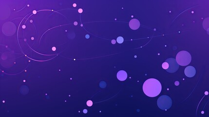 Poster - An abstract purple background with circles, dots and lines. Generative AI. 