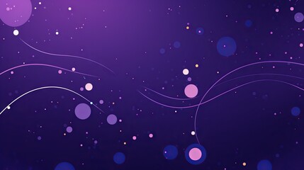 Poster - An abstract purple background with circles, dots and lines. Generative AI. 