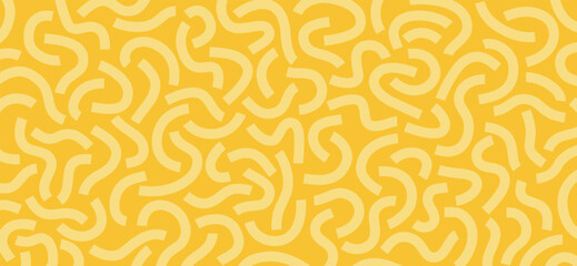 Poster - Curved lines isolated on yellow background. Abstract background