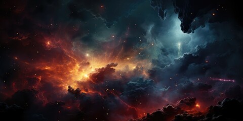 Wall Mural - colorful space galaxy cloud nebula. stary night cosmos. universe science astronomy. big bang explosi
