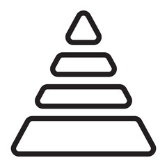 pyramid line icon