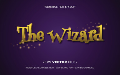Poster - The Wizard editable text effect vector template