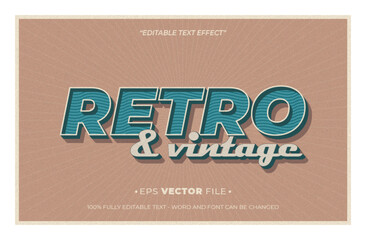 Poster - retro editable text effect template vector 