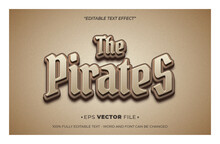 The Pirates Editable Text Effect Vector Template