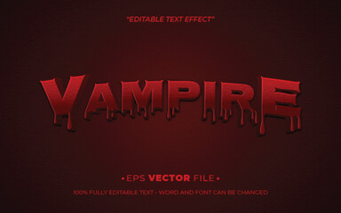 Poster - Vampire editable text effect vector template