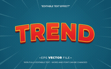 Poster - Trend editable text effect vector template