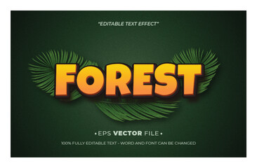 Poster - Forest editable text effect vector template