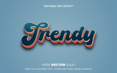 Poster - Trendy editable text effect vector template