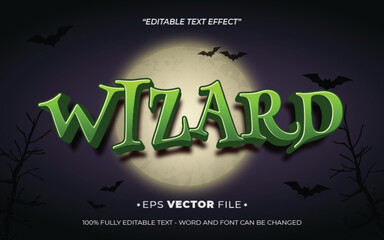 Poster - Wizard editable text effect vector template