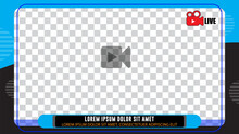 Landscape 16:9 Video Frame. For Streaming Or Video Editing, With A Modern Layout And Soft Scheme Color, Template Video Frame Vector