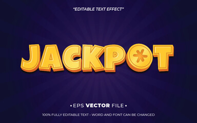 Poster - Jackpot editable text effect vector template