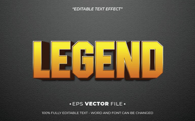 Poster - Legend editable text effect vector template use for gaming team or gaming template