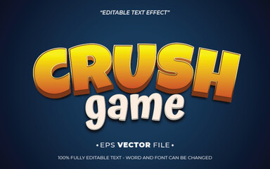 Poster - Crush Game editable text effect vector template use for game template 
