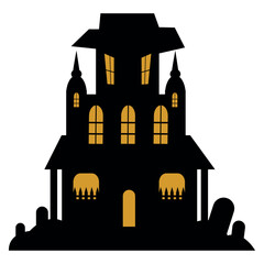 Sticker - halloween castle gothic