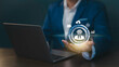 © Concept Style - Human centric connection command and artificial intelligence (Ai), Analysis marketing in futuristic, technology for humanity, Marketing 6.0 for sme digital era on blockchain data.