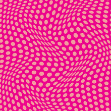 Abstract Geometric Seamless Pink Dot Wave Pattern.