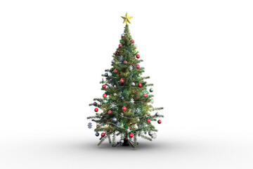 digital png illustration of christmas tree on transparent background